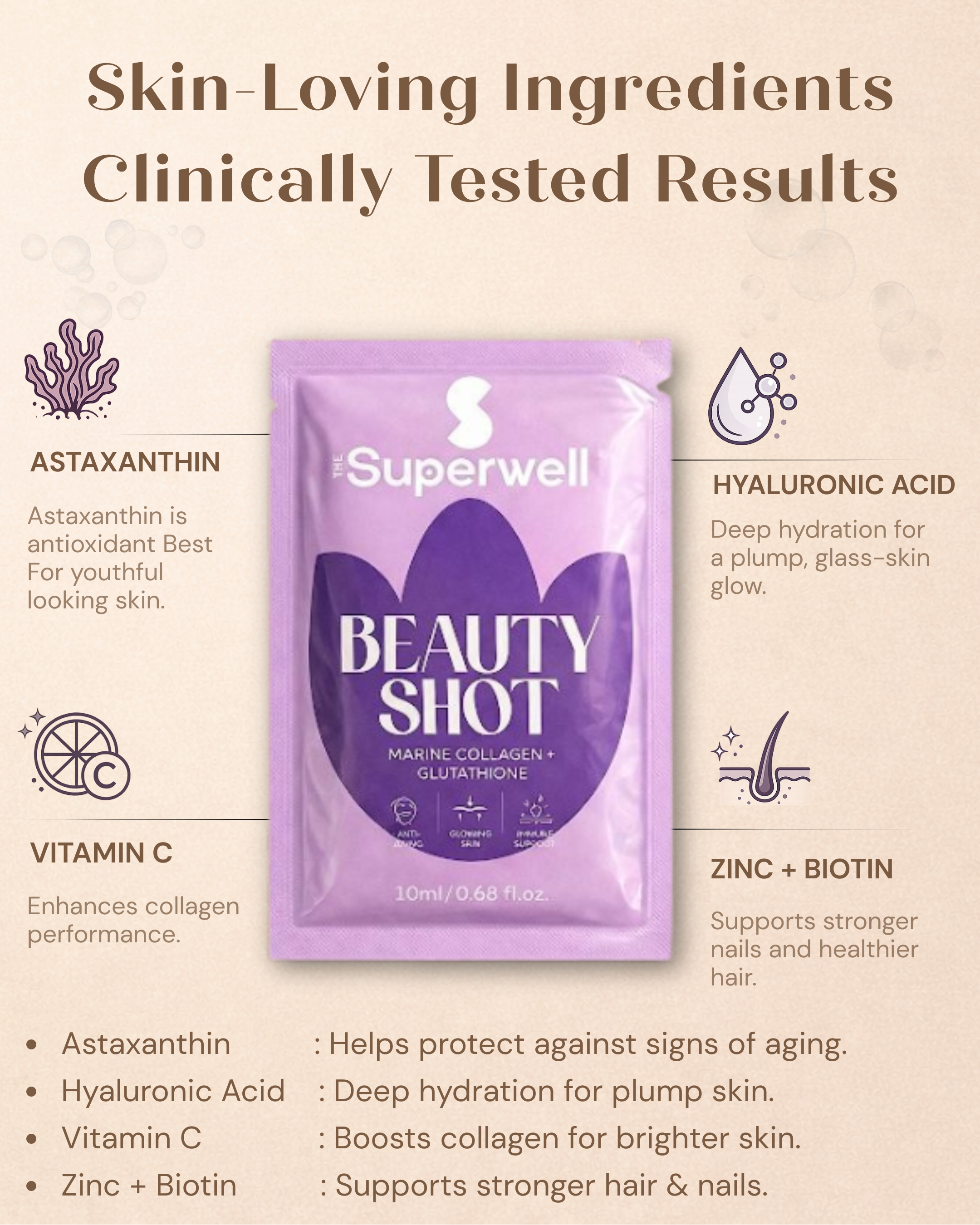 The Superwell Beauty Shot – 10ml (Daily Glow Formula)